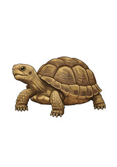 Obraz premium Detailed Illustration of a Tortoise on a Gradient Background png clear alpha channel cutout isolated on transparent background