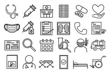 内科医療アイコン（グレー）