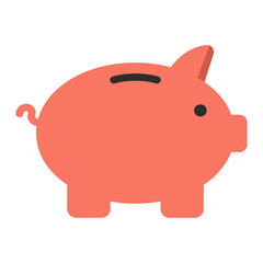 Obraz premium Coral piggy bank icon isolated on transparent background
