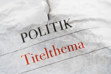 Politik Titelthema Zeitungsartikel