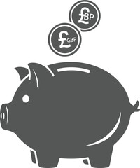 Piggy bank with coins saving money financial growth concept vector