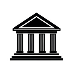 Illustration of a classical building resembling a temple or government building