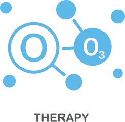Ozone therapy molecular structure icon medical treatment concept vector
