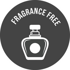 Obraz premium Fragrance free icon symbol circle bottle cosmetic skincare beauty product vector