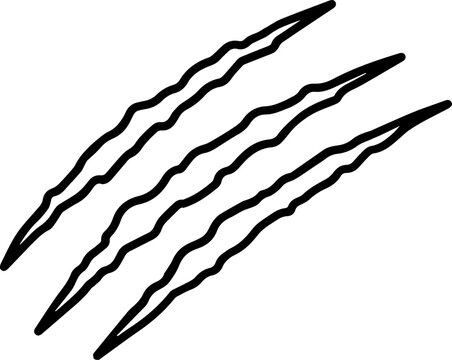 Three dynamic claw marks tearing through the surface, perfect for a bold design or impactful branding concept