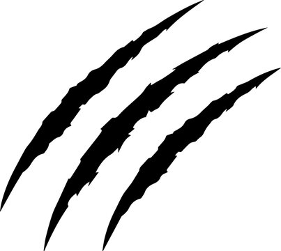 Dynamic black claw marks tearing through the surface, perfect for edgy logos and impactful designs
