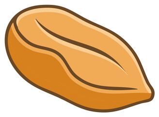 Stylized Peanut Illustration with Warm Tones