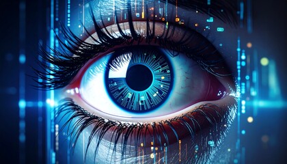 Close-up digital eye