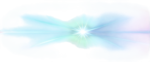 Bright abstract lens flare with colorful light streaks and glowing energy on a dark background