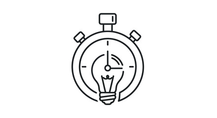 Time Management and Idea Generation Icon.