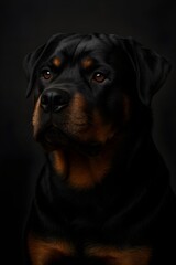 Fototapeta premium Cute Brown and black dog animal 