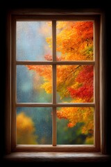 Fototapeta premium autumn frost concept with atmospheric, softlight, peaceful