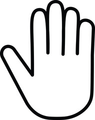 Obraz premium hand stop icon set. stop work authority icon, stop hand icon. vector png illustration. 