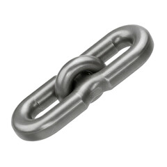 Obraz premium Strong metal chain links connecting securely, symbolizing strength and unity for industrial projects