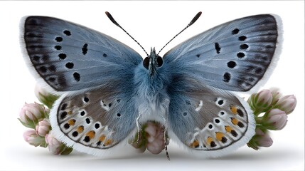 butterfly on a white