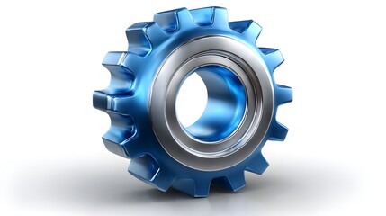 3d gear isolated on white