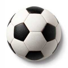 Overhead view of a black and white soccer ball (1)