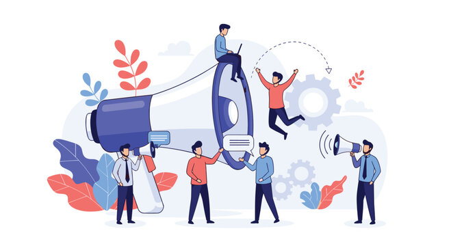 Modern digital marketing team promoting business growth through innovative advertising campaigns and strategic communication