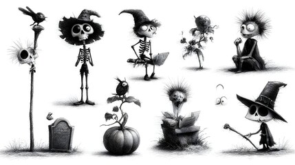 vector illustration of a witch