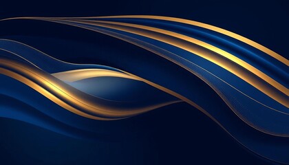 Navy blue and gold abstract wave lines; luxury background for prints, wall art, home decor,  abstract,  dynamic