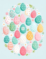 Colorful Easter egg design