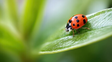 Fototapeta premium ladybug on grass