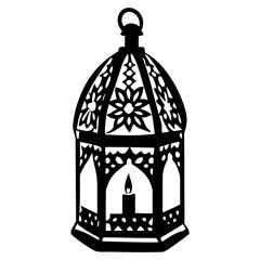 Decorative Lantern Silhouette Illustration