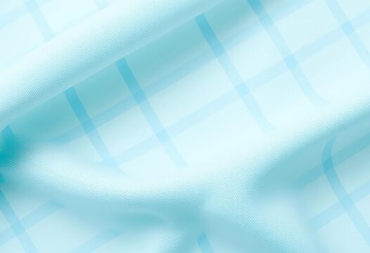 Fototapeta Serene pastel blue plaid textile pattern  soft, calming, tranquil , serene, check