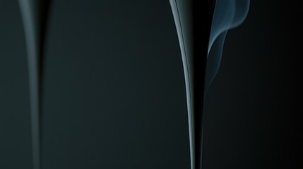 Naklejka premium Elegant abstract monochrome image featuring delicate wisps of rising smoke art