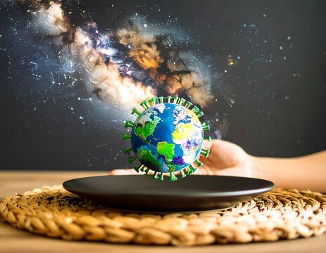 Earth virus on a plate