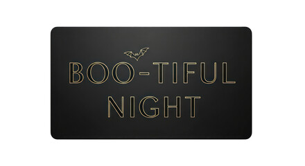 Bootiful night halloween design on transparent background