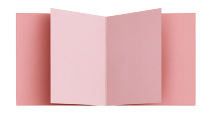 Open Pink Book isolated on a white background