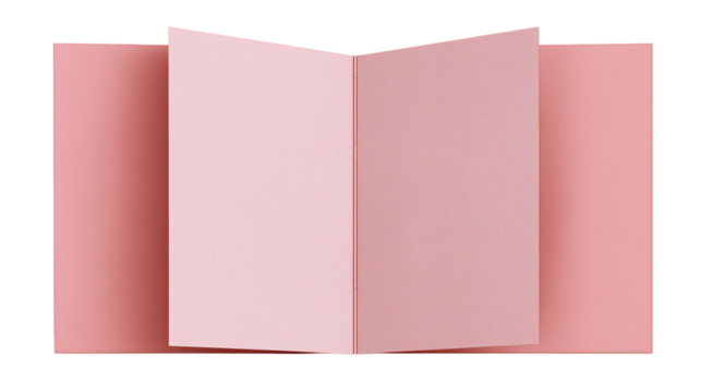Open Pink Book isolated on a white background