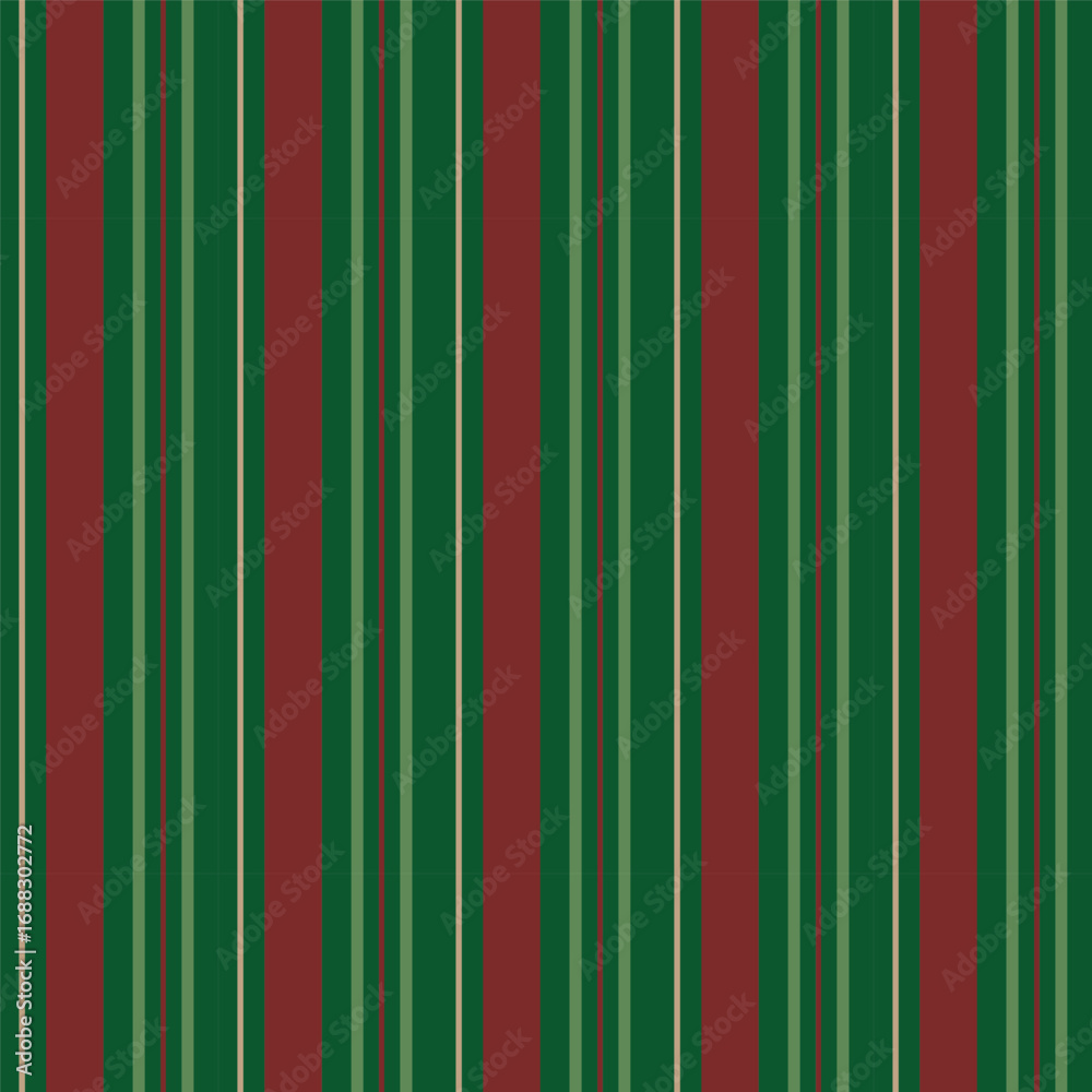 Wall mural seamless striped pattern in green and red.vertical stripes lines abstract repeat pattern for christm