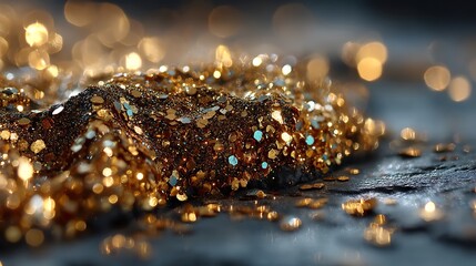 Glamorous golden textile shine high resolution image