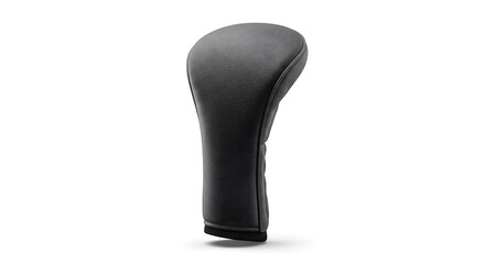 Sleek Black Golf Club Headcover Isolated on White Background for Driver and Wood Protection