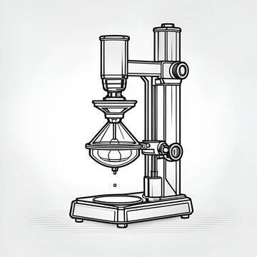 rheometer line art silhouette vector illustration