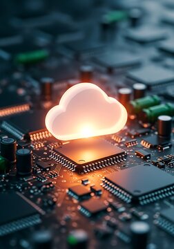 Cloud Computing Digital Technology Circuit Board image