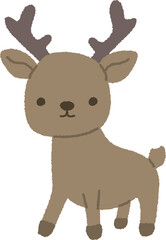귀여운 루돌프 또는 사슴 일러스트