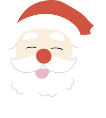미소짓는 산타 클로스의 얼굴 일러스트