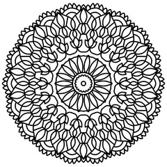 Indian Ethnic Round Mandala Art for Meditation illustration 