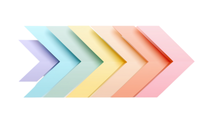 Pastel Arrow Directional Signage Guidepost Indicator