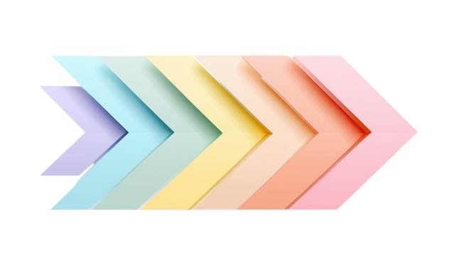 Pastel Arrow Directional Signage Guidepost Indicator