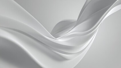 Obraz premium Soft, flowing white fabric drapes in elegant curves