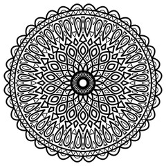 Indian Ethnic Round Mandala Art for Meditation illustration 