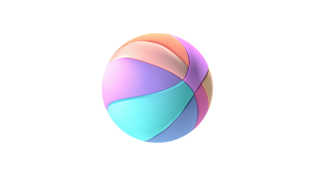 Pastel Beach Ball Fun Playful Summer Activity Sphere