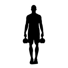 Kettlebell Farmer's Carry Silhouette