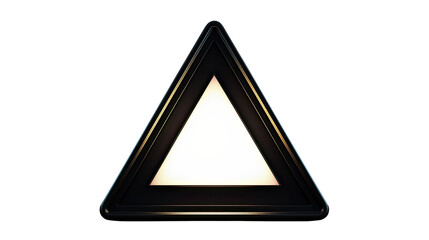 Black triangular warning sign caution safety hazard symbol isolated on white background
