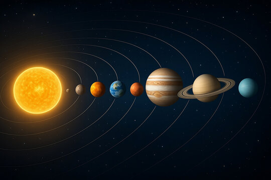 planets in space . Tata surya