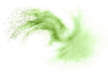 A light green dust, isolated on a white background, a simple design, minimalistic